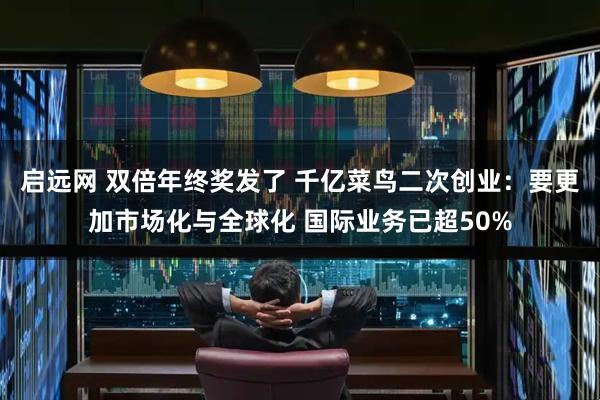 启远网 双倍年终奖发了 千亿菜鸟二次创业：要更加市场化与全球化 国际业务已超50%